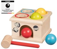Goki wooden pounding bench game - Catch the mouse - skill toy