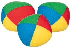 Goki juggling balls set with bead filling - colourful toy