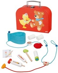 Goki doctor’s kit wooden toy with doctor accessories 10-piece