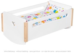 Goki wooden doll's cradle heart - wooden toy cradle for dolls