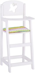 Goki wooden doll high chair Susibelle white - doll furniture