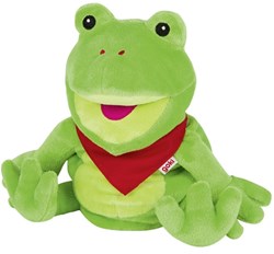Goki frog hand puppet plush toy green - hand puppet kids