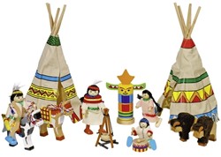 Goki Flexible puppets, Indian camp