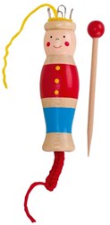 Goki knitting doll - wooden spool knitting toy for creative kids