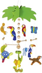 Goki wooden mobile palm tree nursery decoration animals