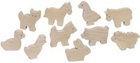 Goki wooden farm animals set - 10 pieces - educational toy