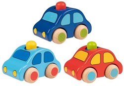 Goki wooden vehicle car with horn FSC toy multi color