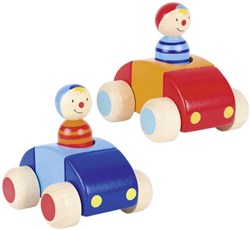 Goki wooden vehicles with driver and horn - toy car