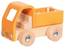Goki wooden toy truck flatbed - durable wooden vehicle for kids