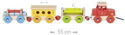 Goki wooden train - freight train toy for children