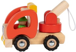 Goki wooden breakdown lorry toy car green FSC certified