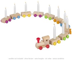 Goki wooden birthday train toy decoration 75cm long