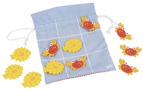 Goki Tic Tac Toe sea animals - wooden travel game for kids