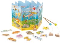 Goki wooden fishing game educational toy Peggy Diggledey 16-piece
