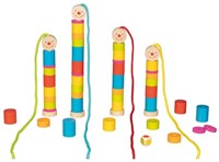 Goki educational game Little Caterpillar - colorful threading game for kids