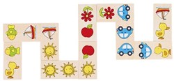 Goki wooden domino game - colorful domino tiles for kids
