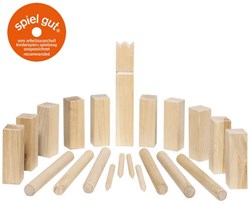 Goki Kubb Vikings Game - Medium Wooden Outdoor Game in Cotton Bag
