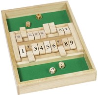 Goki Shut the Box wooden dice game educational kids game