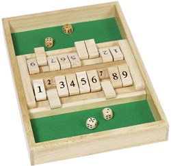 Goki Shut the Box wooden dice game educational kids game