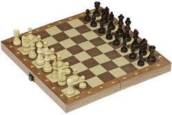 Goki wooden chess set - chessboard travel game FSC wood