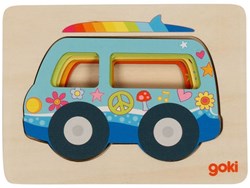 Goki puzzle - cars wooden toy puzzle for children