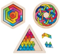 Goki wooden brain teaser puzzle set - educational toy brain training