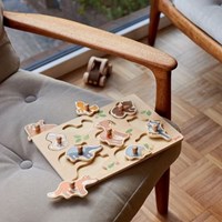 Goki wooden peg puzzle forest animals - educational toy-2