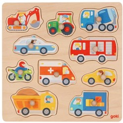Goki puzzle vehicles - cardboard jigsaw puzzle for kids