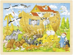 Goki wooden puzzle animals Noah's Ark 96 pieces FSC kids