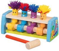 Goki wooden hammer bench Hippie Hopper colorful toy with jumping figures