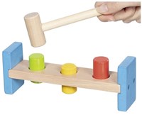 Goki wooden pounding bench toy - educational hammer game for kids-2