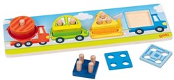 Goki sorting game vehicles - educational cardboard toy for kids