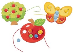 Goki Lacing Game - Educational Orchard Wooden Toy