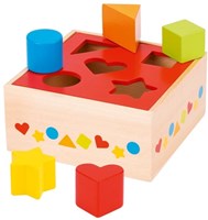 Goki wooden sorting box - educational toy learn shapes