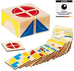 Goki wooden puzzle game cube - educational toy for kids