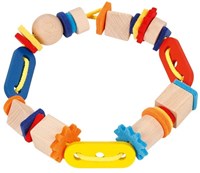 Goki colourful threading game educational wooden toy multicolor