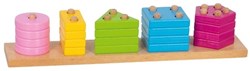 Goki wooden shape puzzle educational toy 20 pieces colors