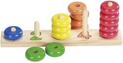 Goki wooden stacking puzzle learn to count colorful toy