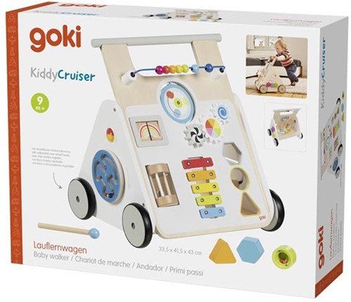 Goki wooden walker Kiddycruiser - toddler push toy-2