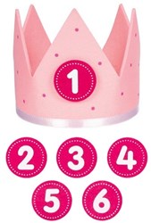 Goki birthday crown - pink party crown for kids