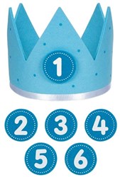Goki birthday crown - blue party crown for kids