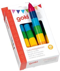 Goki birthday candles rainbow - set of 10 colorful candles