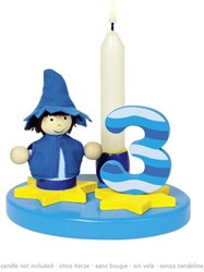 Goki birthday candle set boy - wooden decoration blue