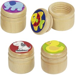 Goki tooth box animals - wooden keepsake box for milk teeth