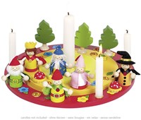 Goki wooden birthday wreath - festive table decoration with figures