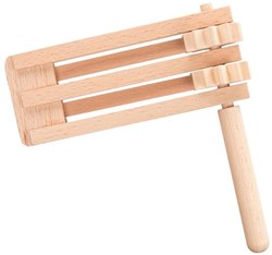Goki wooden double ratchet - kids musical toy instrument
