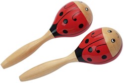 Goki wooden maracas - musical instrument ladybug 17 cm