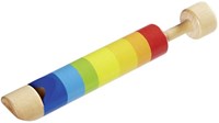 Goki wooden slide flute with plunger - colorful musical toy for kids