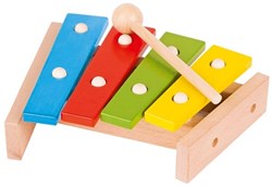 Goki xylophone wooden musical toy colorful instrument 4 tones