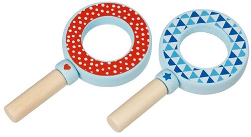 Goki wooden magnifier toy - colorful discovery fun